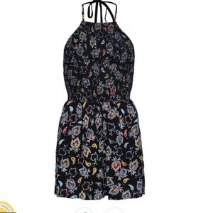 Superdry Boho Paisley Halter Romper Sz 10 Vacation Resort Wear Western Flare